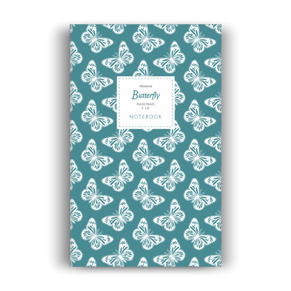 Butterfly Notebook: Green Edition (5x8 inches)