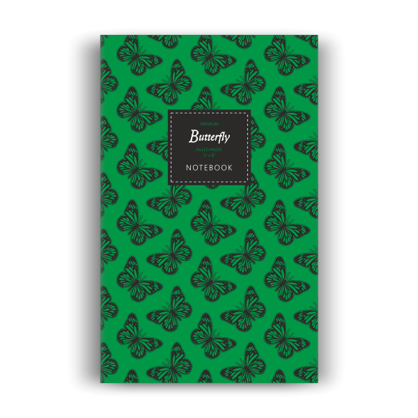 Butterfly Notebook: Lime Green Edition (5x8 inches)