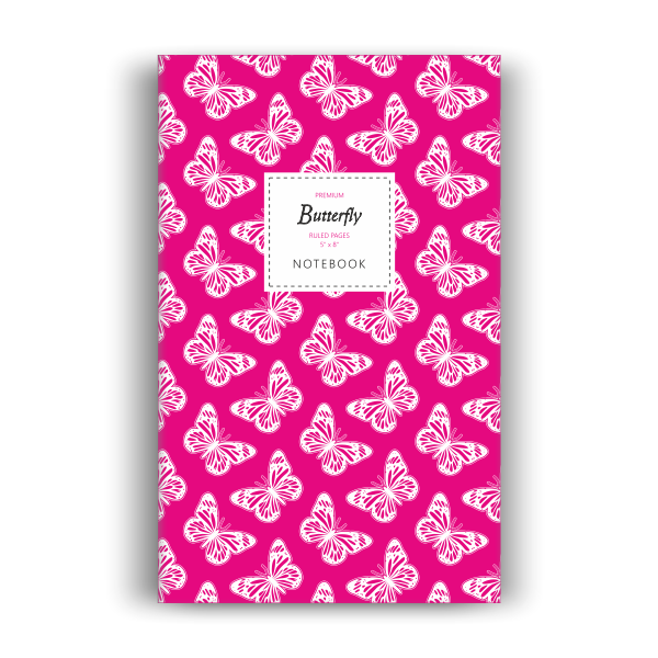 Notebook: Butterfly - Magenta Edition (5x8 inches)