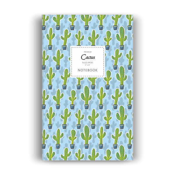 Cactus Notebook: Saguaro Sky Blue Edition (5x8 inches)