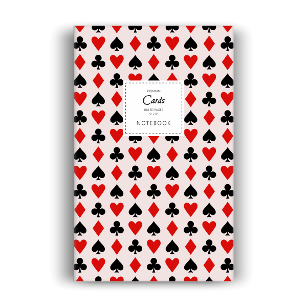 Cards Notebook: Red Fade Edition (5x8 inches)