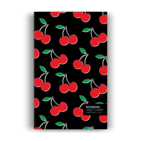 Cherry Notebook: Black Edition (5x8 inches)
