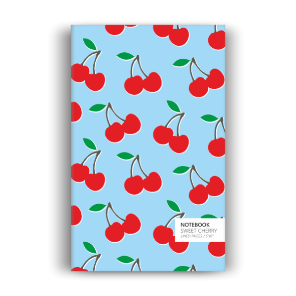 Notebook: Cherry - Sky Blue Edition (5x8 inches)