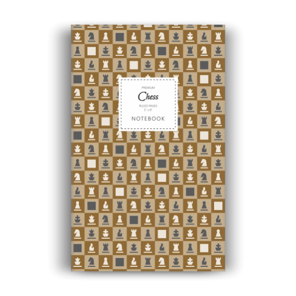 Chess Notebook: Golden Edition (5x8 inches)