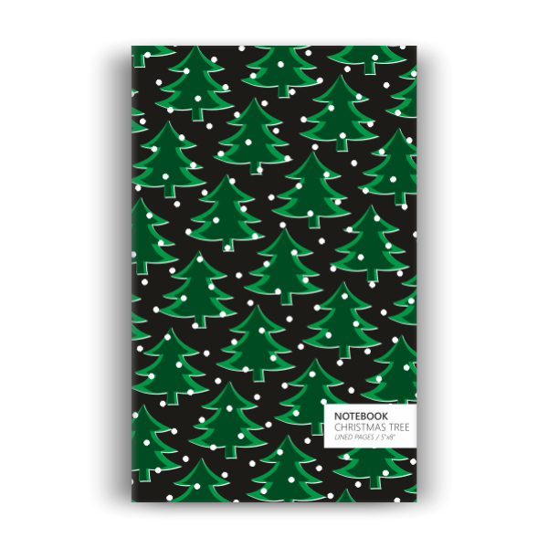 Christmas Tree Notebook: Night Green Edition (5x8 inches)