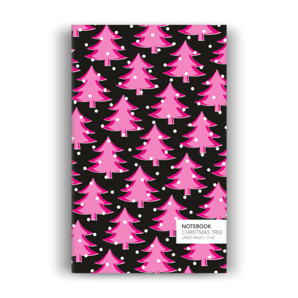 Christmas Tree Notebook: Night Pink Edition (5x8 inches)