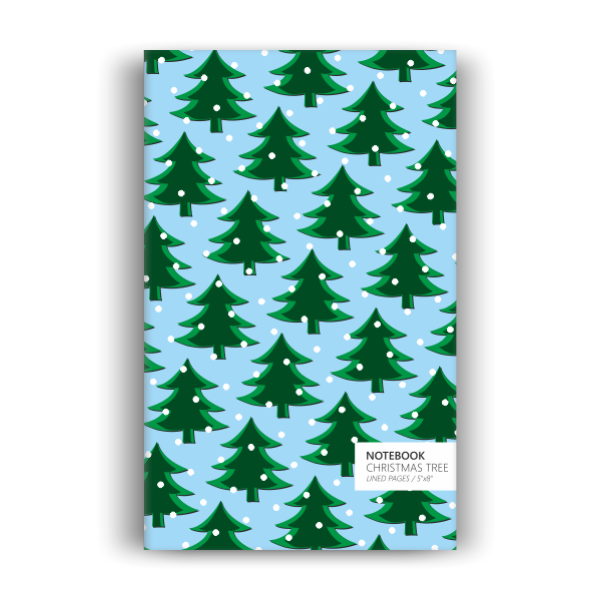 Christmas Tree Notebook: Powder Blue Edition (5x8 inches)