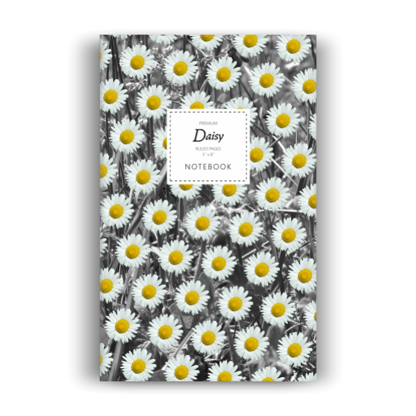 Daisy Notebook: Monochrome Leaf Edition (5x8 inches)