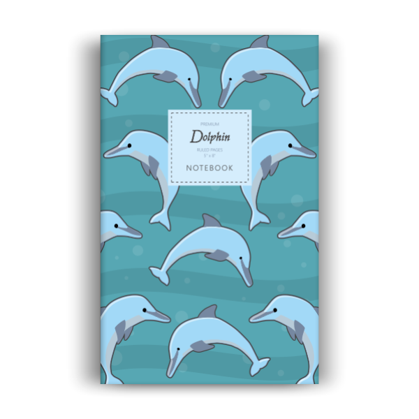 Dolphin Notebook: Sea Green Edition (5x8 inches)
