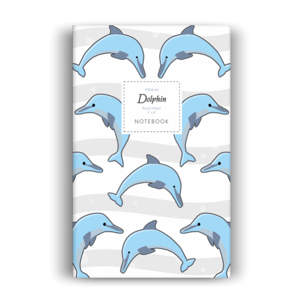 Notebook: Dolphin - White Edition (5x8 inches)