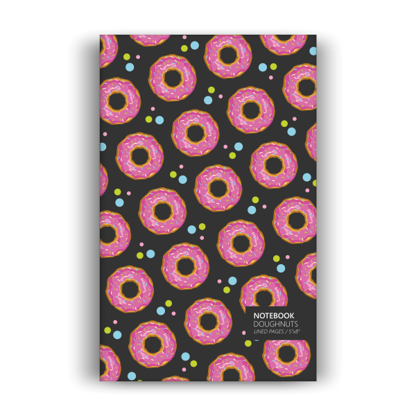 Doughnuts Notebook: Dark Edition (5x8 inches)