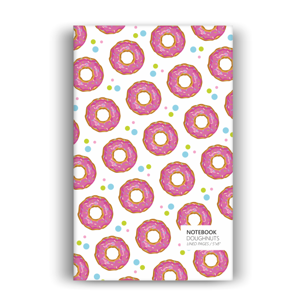 Notebook: Doughnuts - White Edition (5x8 inches)