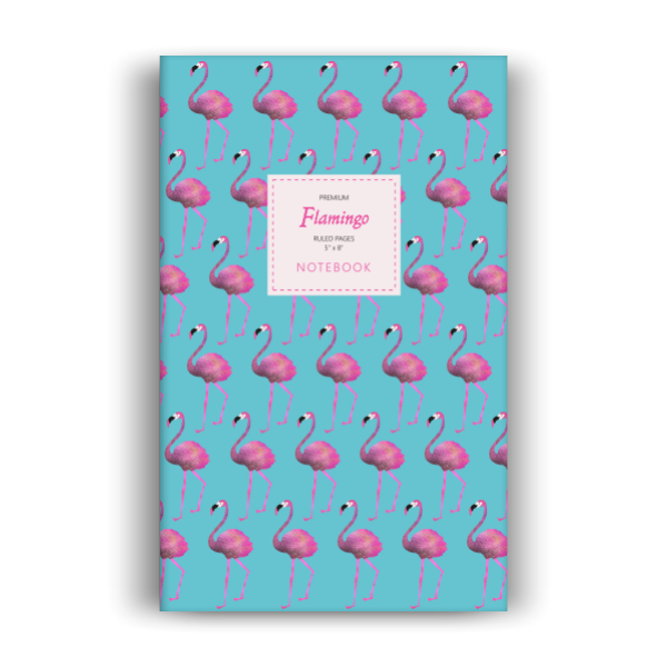 Flamingo Notebook: Turquoise Edition (5x8 inches)