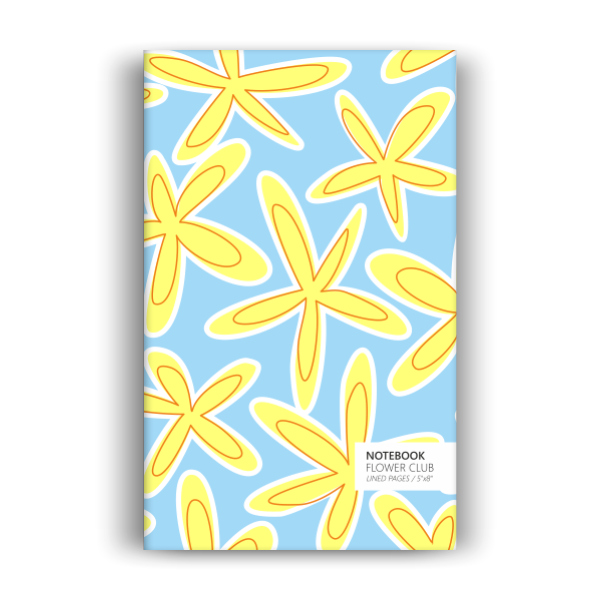 Notebook: Flower Club - Sky Blue Edition (5x8 inches)