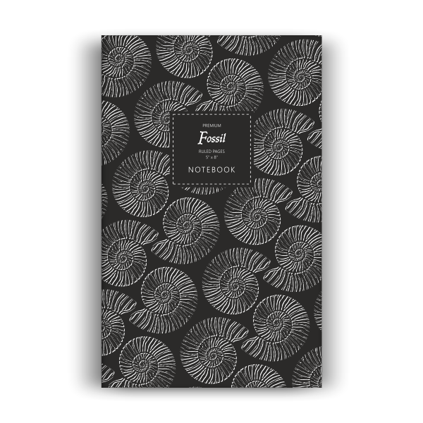 Fossil Notebook: Black White Edition (5x8 inches)