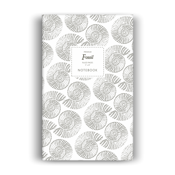 Fossil Notebook: White Black Edition (5x8 inches)
