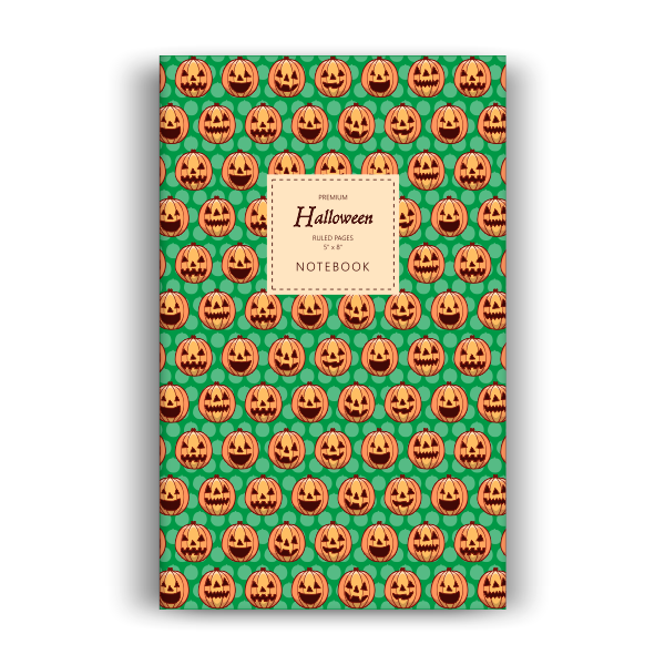 Halloween Notebook: Green Edition (5x8 inches)