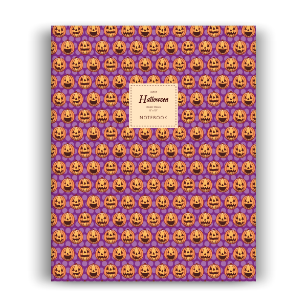 Halloween Notebook: Purple Edition (8x10 inches)