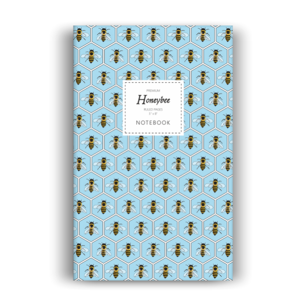 Honeybee Notebook: Blue Edition (5x8 inches)