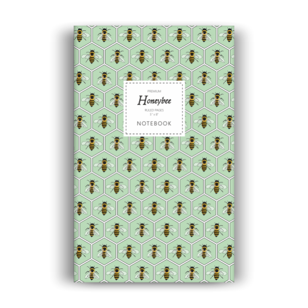 Honeybee Notebook: Green Edition (5x8 inches)