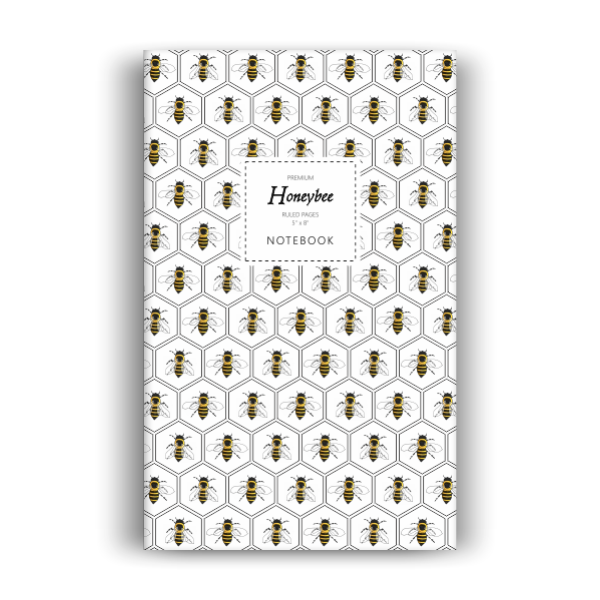 Notebook: Honeybee - White Edition (5x8 inches)