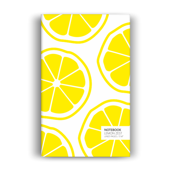 Notebook: Lemon Zest - White Edition (5x8 inches)
