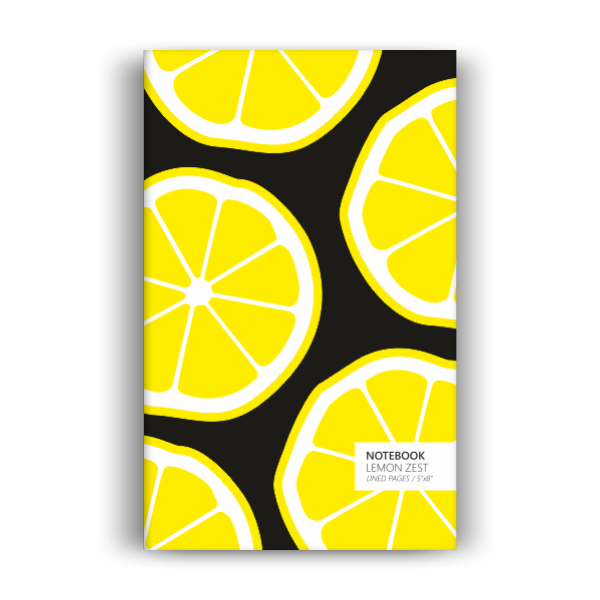 Lemon Zest Notebook: Black Edition (5x8 inches)