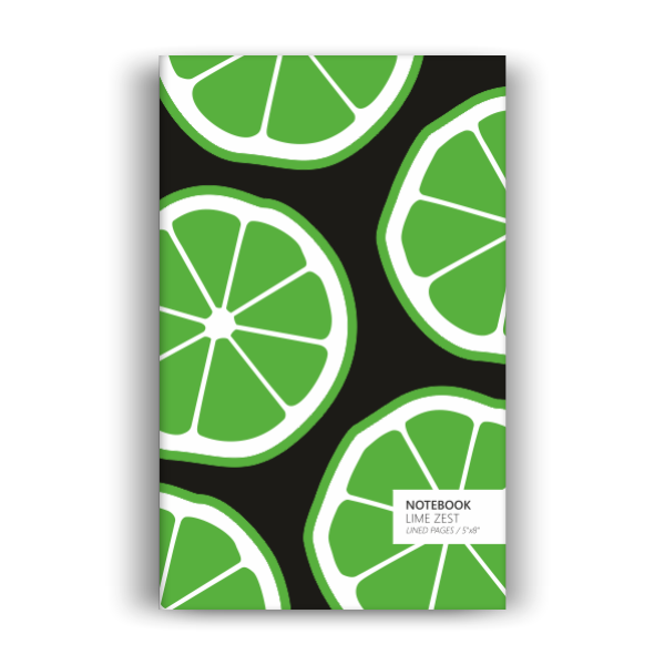 Lime Zest Notebook: Black Edition (5x8 inches)