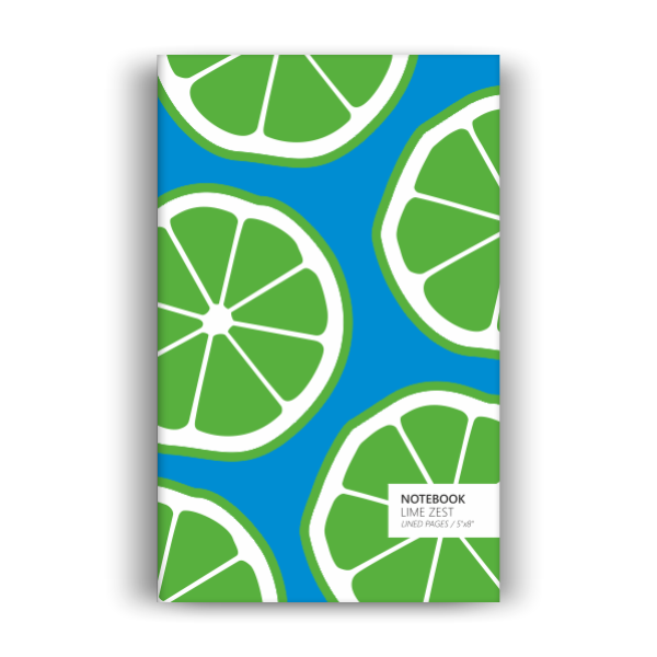 Lime Zest Notebook: Blue Edition (5x8 inches)