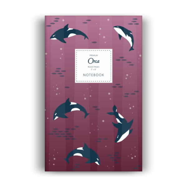 Orca Notebook: Coral Edition (5x8 inches)