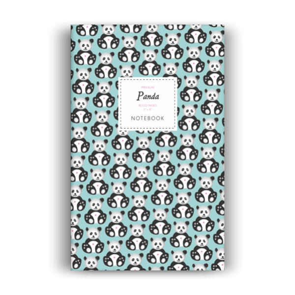 Notebook: Panda - Sky Blue Edition (5x8 inches)