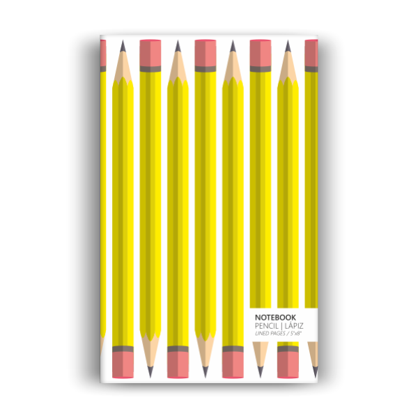 Notebook: Pencil - Light Yellow (5x8 inches)