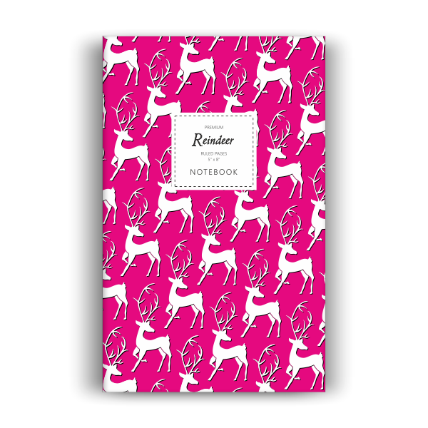 Reindeer Notebook: Pink Edition (5x8 inches)