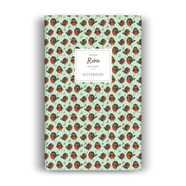 Robin Notebook: Green Edition (5x8 inches)