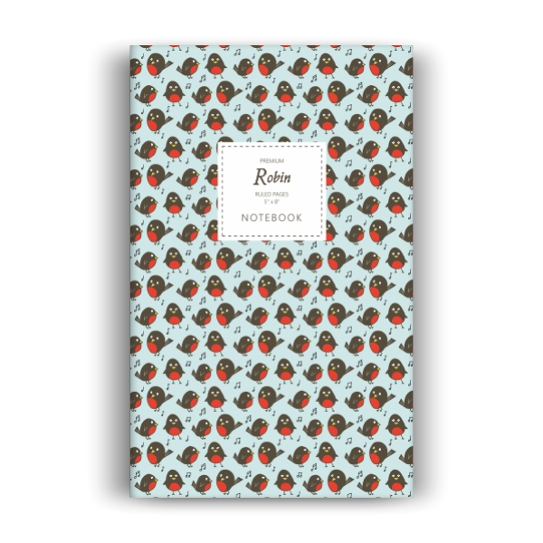Robin Notebook: Sky Blue Edition (5x8 inches)