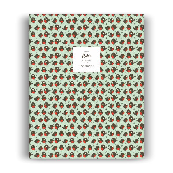 Robin Notebook: Green Edition (8x10 inches)