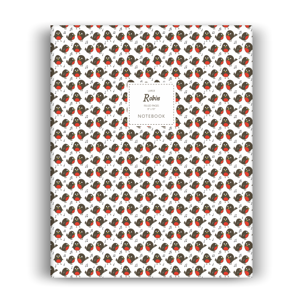 Robin Notebook: White Edition (8x10 inches)