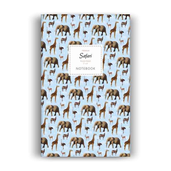 Safari Notebook: Sky Blue Edition (5x8 inches)