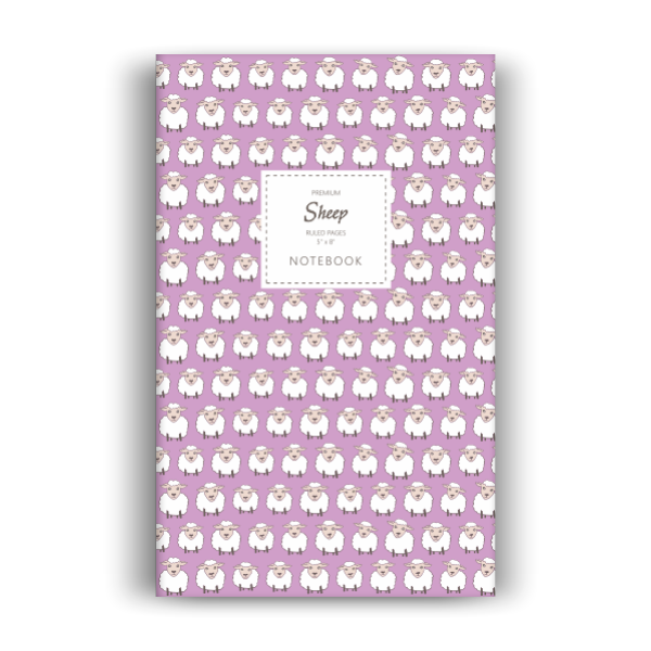 Sheep Notebook: Purple Edition (5x8 inches)