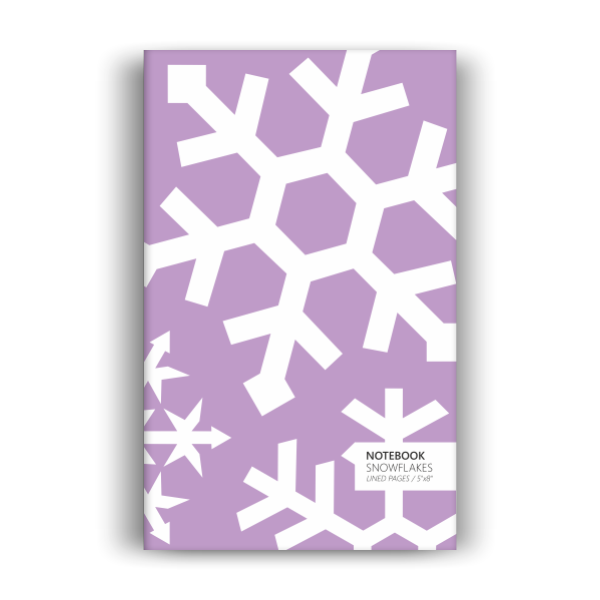 Snowflakes Notebook: Violet Edition (5x8 inches)