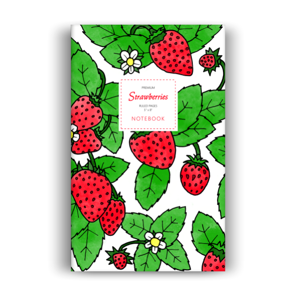 Notebook: Strawberries White Edition