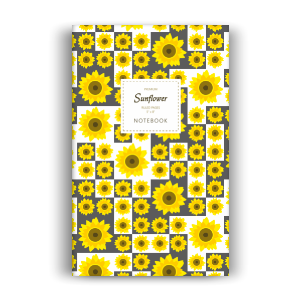 Sunflower Notebook: Grey Edition (5x8 inches)