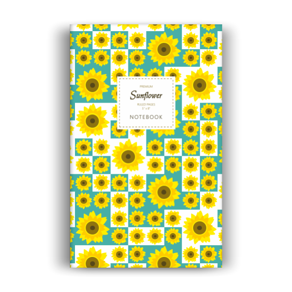 Notebook: Sunflower - Turquoise Edition (5x8 inches)