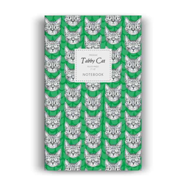 Tabby Cat Notebook: Electric Green Edition (5x8 inches)