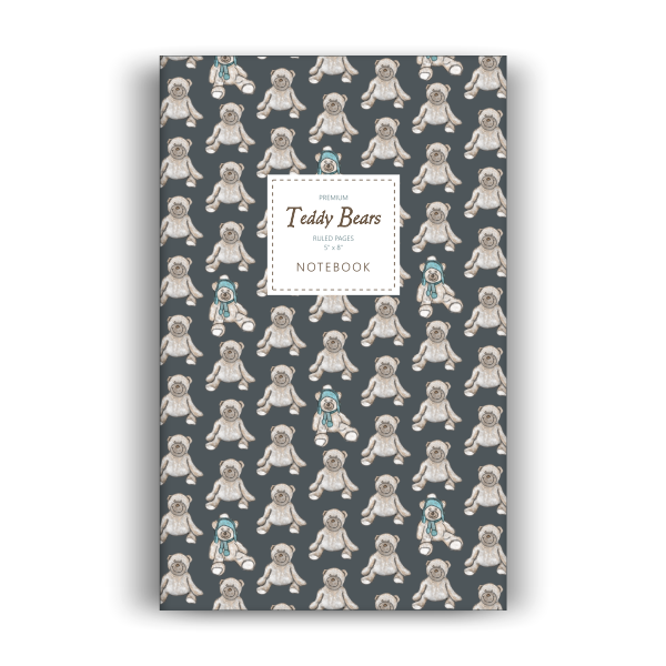 Teddy Bears Notebook: Dark Edition (5x8 inches)