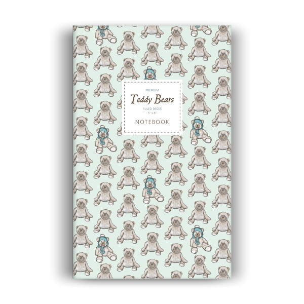 Teddy Bears Notebook: Green Edition (5x8 inches)