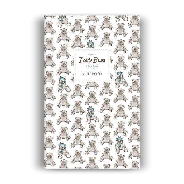 Teddy Bears Notebook: White Edition (5x8 inches)