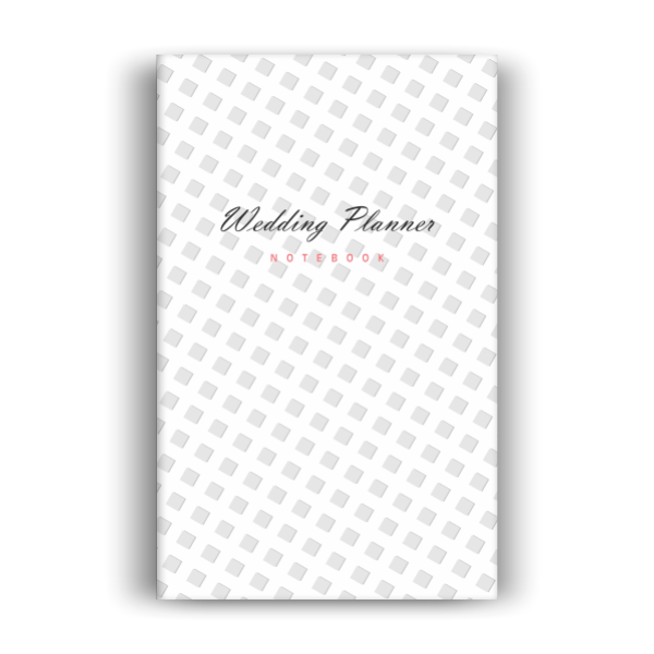 Notebook: Wedding Planner (Squares) - Silver White Edition (5x8 inches)