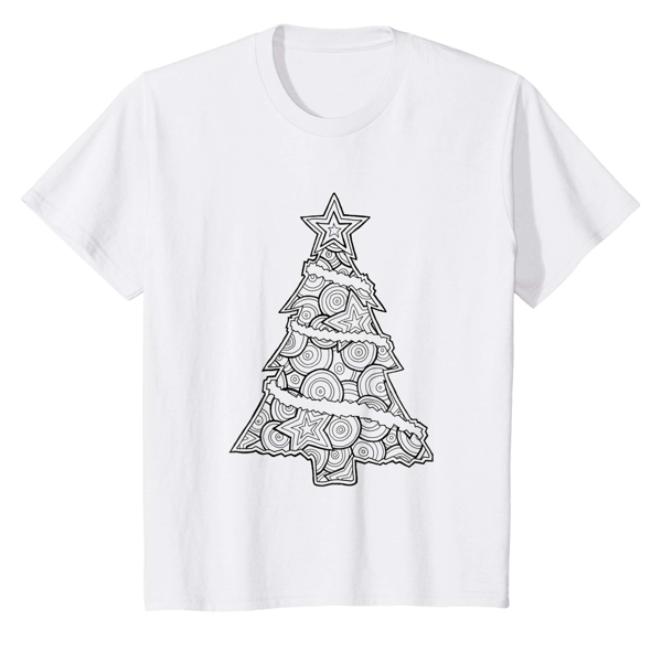 T-Shirt Colouring: Christmas Tree (Men, Women & Kids)