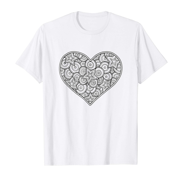 T-Shirt Colouring: Heart (Mens Edition)